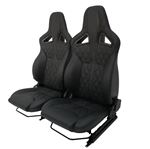 Elite Sports Seat Pair Heated Diamond Black - EXT340DBXS - Exmoor